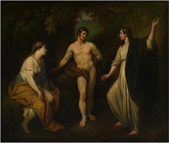 Benjamin West Choice of Hercules between Virtue and Pleasure oil painting picture